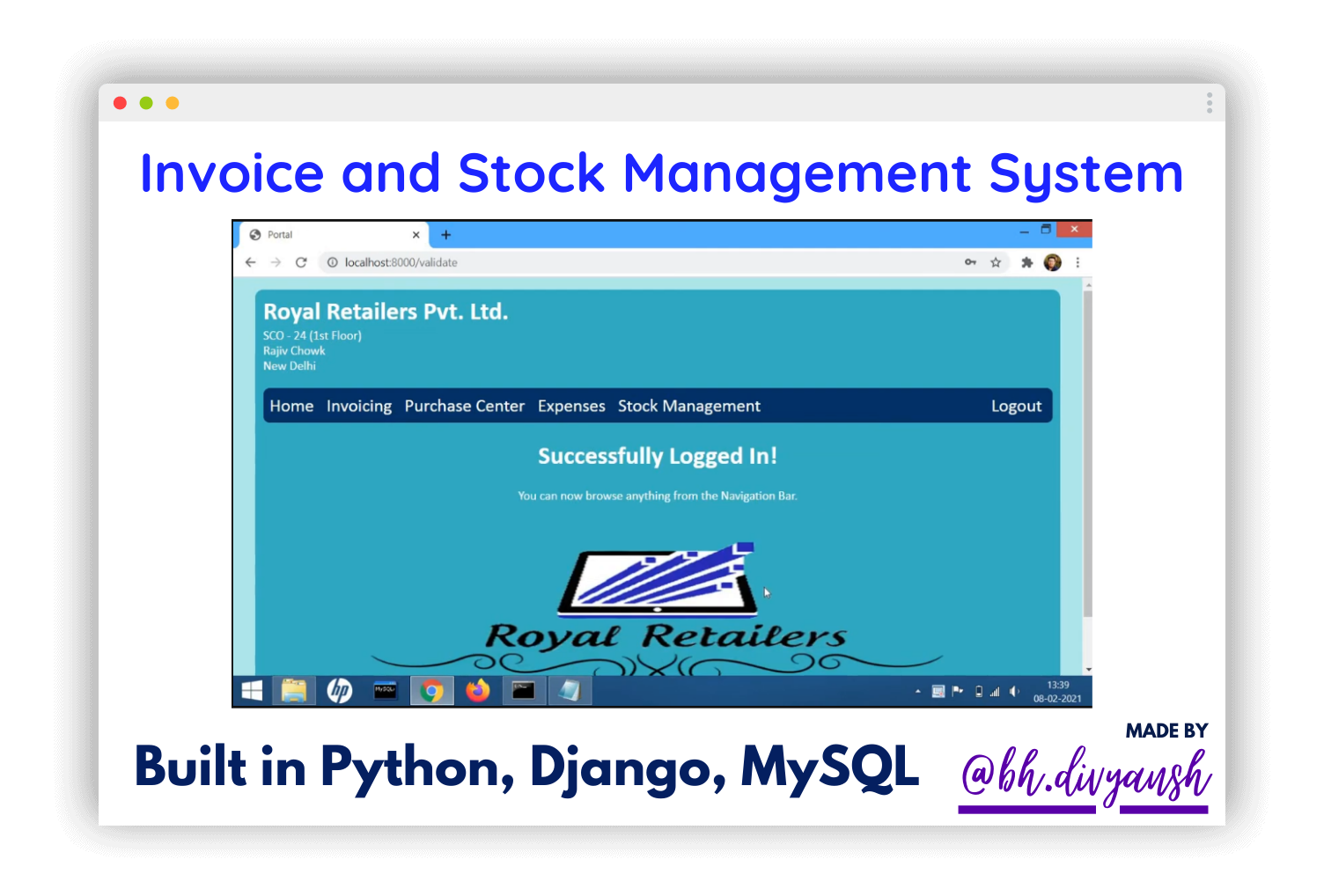 Invoice and Stock Management System